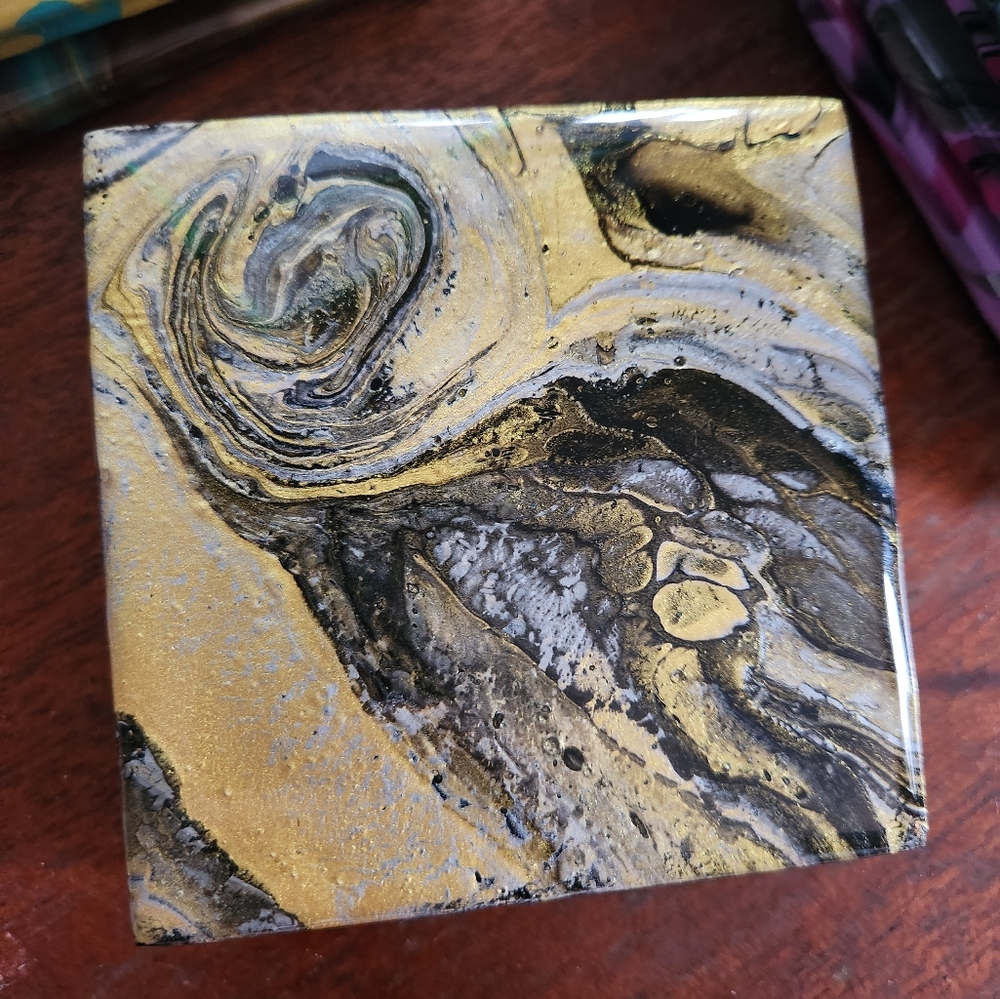 Fluid Art Coasters Abstract Art